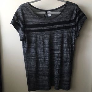 H&M black & grey top